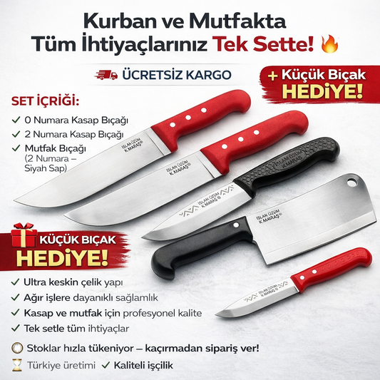 USTA KURBAN & PROFESYONEL MUTFAK SETİ (5’Lİ)