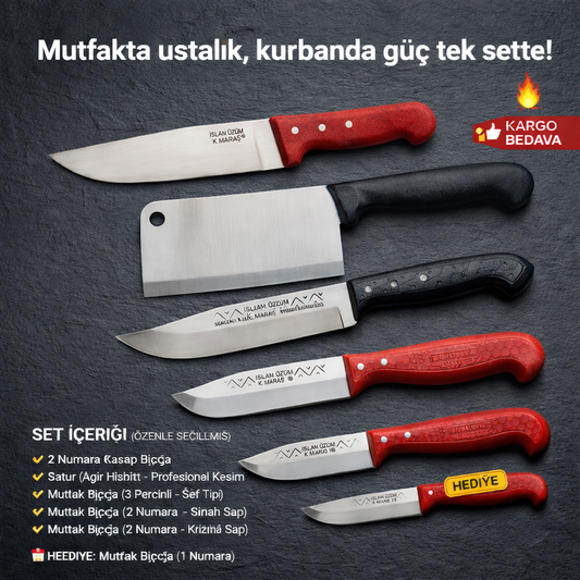 ŞEF & KURBAN PROFESYONEL SETİ (6'LI)