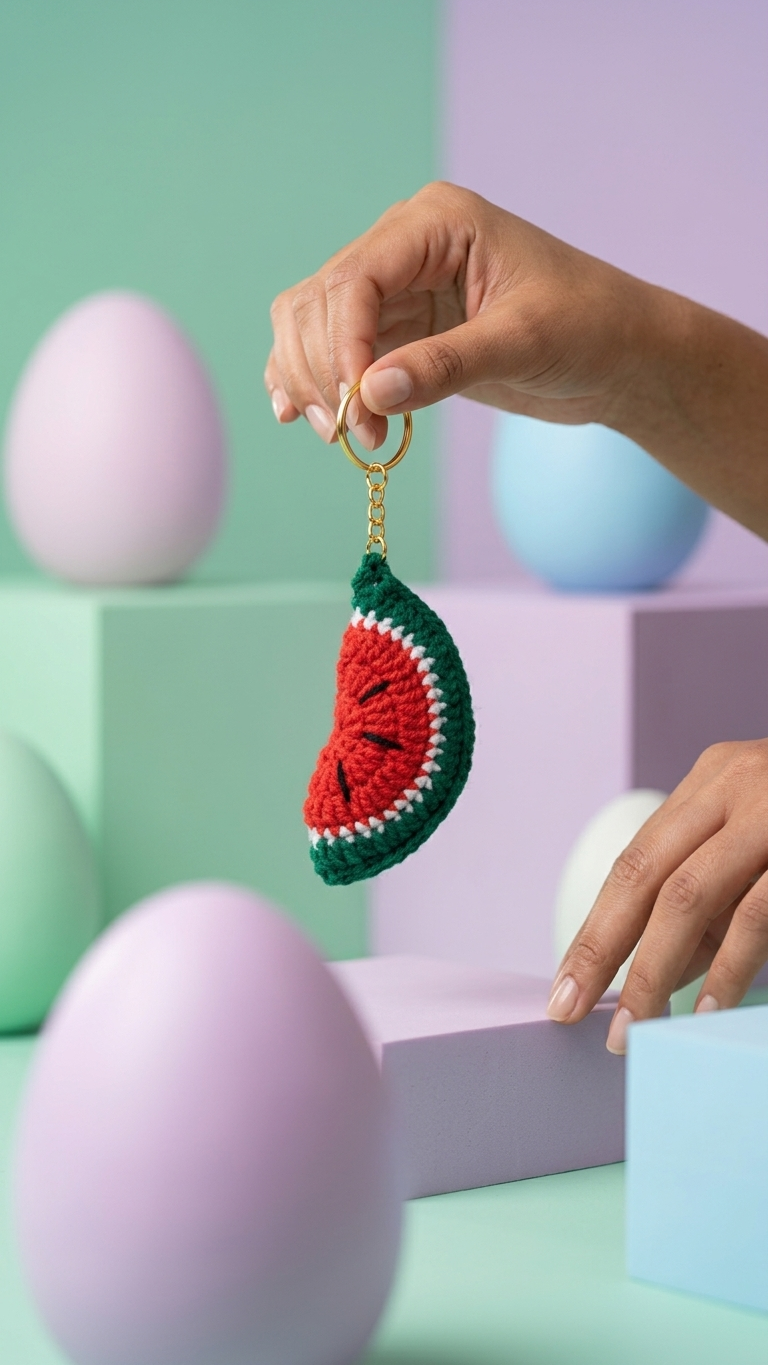 Karpuz • Limon • Portakal Figürlü Anahtarlık – Renkli