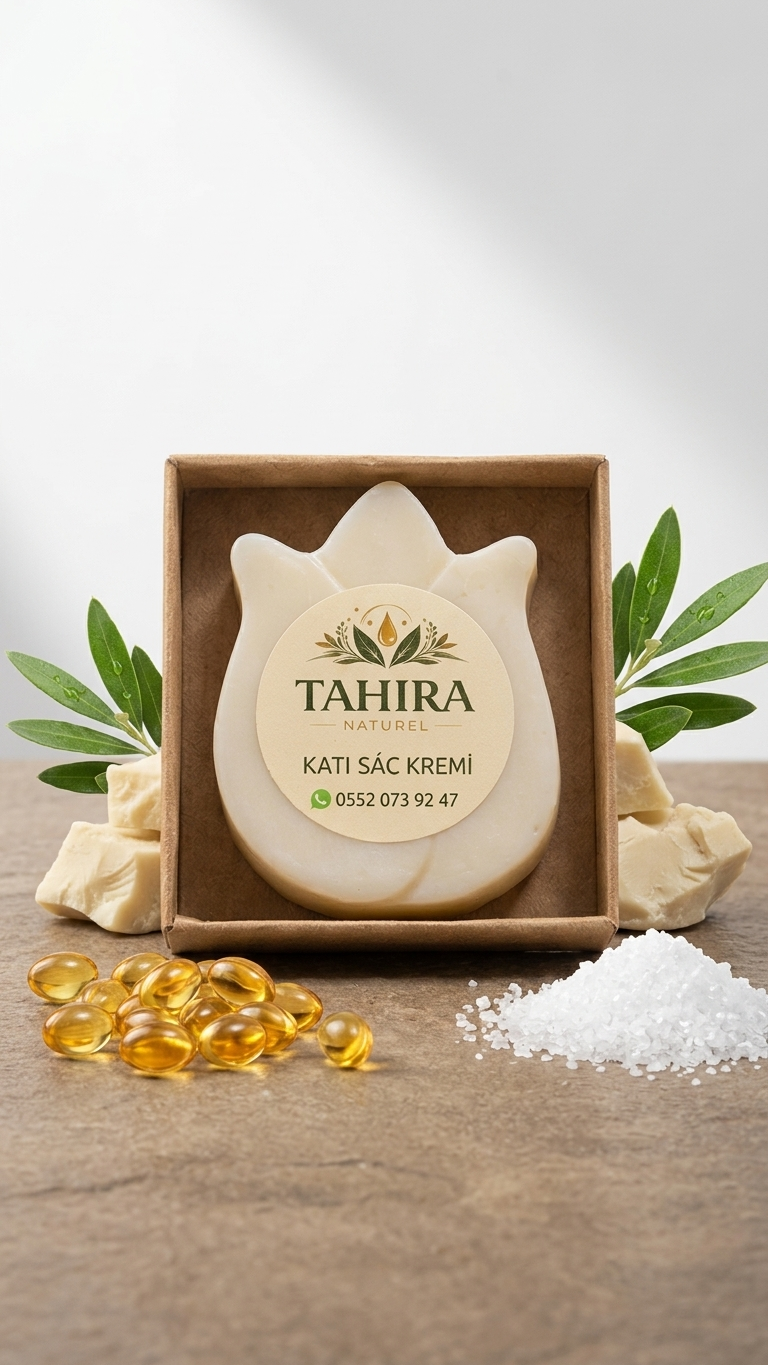 Katı Saç Kremi Doğal İçerikli Kozmetik 60-70 Gr