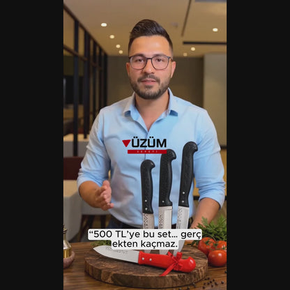 Usta Kalite 4’lü Bıçak Seti Paslanmaz Çelik Ultra Keskin Ergonomik Saplı Kargo Ücretsiz