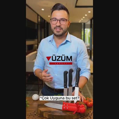 Usta Kalite 5’li Bıçak Seti Paslanmaz Çelik Ultra Keskin Ergonomik Saplı Kargo Ücretsiz
